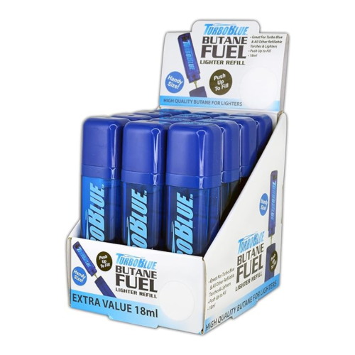 Turbo Blue 18 ml Butane Fuel Refill for Torch Lighters